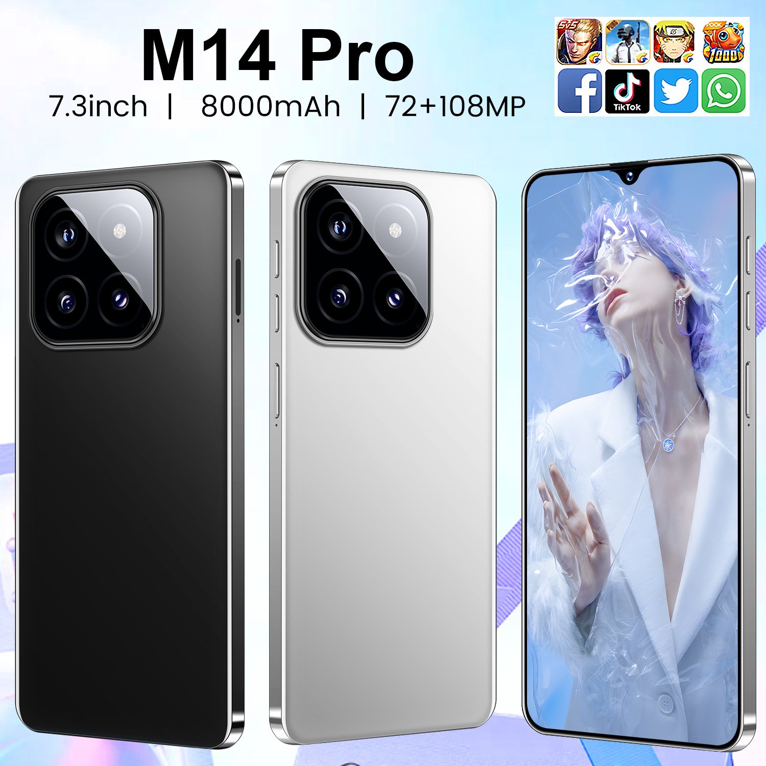 2024 Latest M14 PRO 2 16GB Android Smartphone 3G 4G Network Supported Integrated Mobile Device
